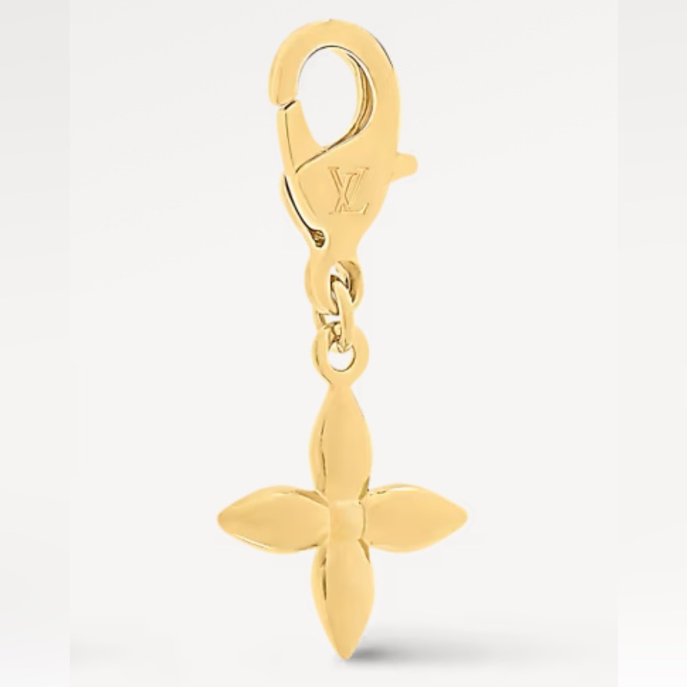 Louis Vuitton Gold Charm Accessory with claw clip